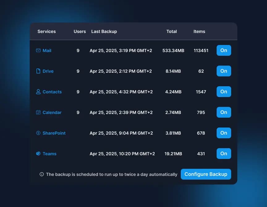 Component selection screen